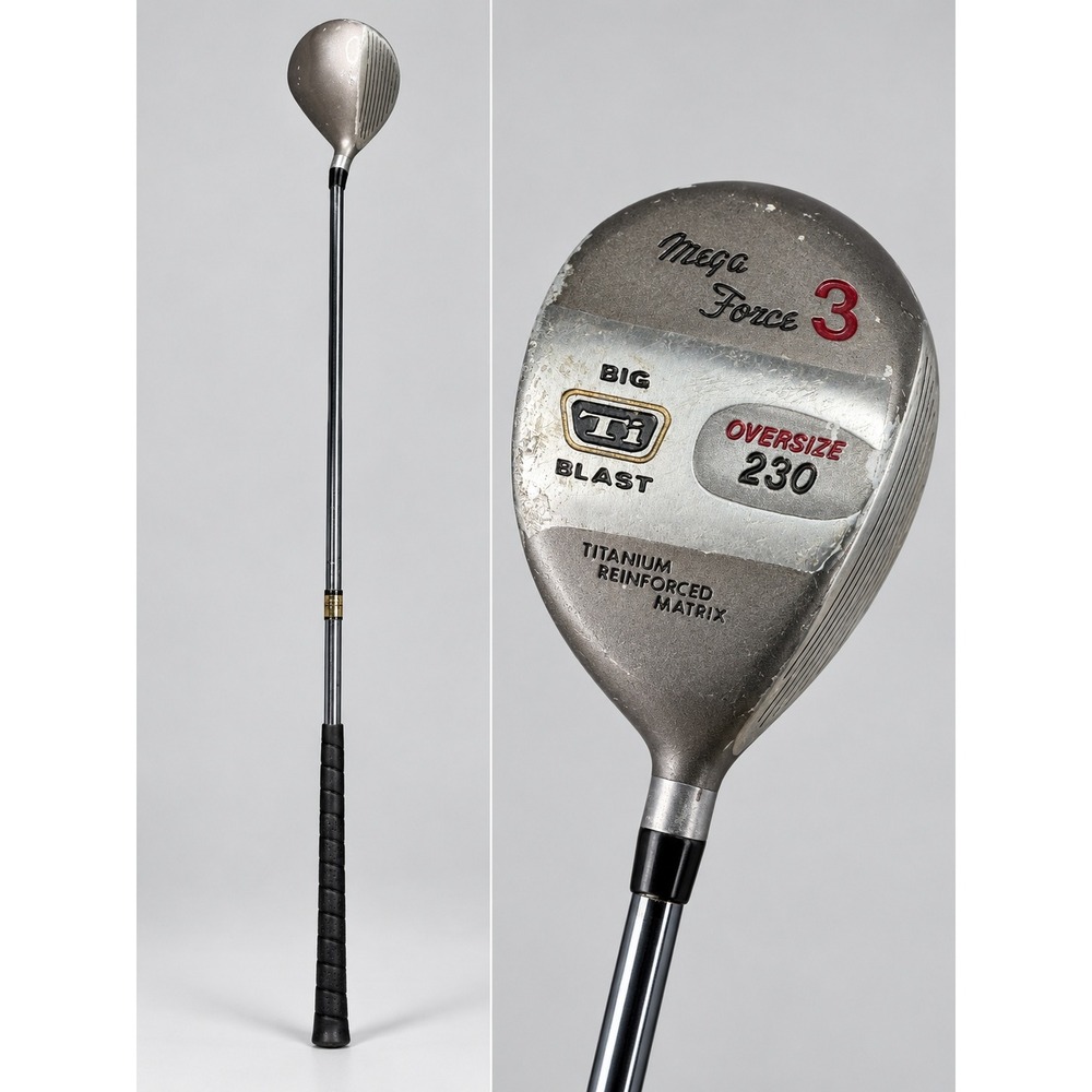 Mega Force Big Blast Ti 3 Wood Oversize 230 Titanium Reinforced Matrix Steel RH